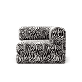 LUNA - Corner - Chenille Jacquard Zebra Black White