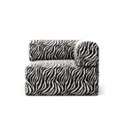 LUNA - Corner - Chenille Jacquard Zebra Black White