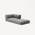 LUNA - Corner - Chenille Jacquard Zebra Black White