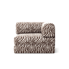 LUNA - Corner - Chenille Jacquard Zebra Brown White