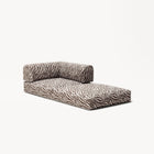LUNA - Corner - Chenille Jacquard Zebra Brown White