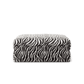 LUNA - Pouf - Chenille Jacquard Zebra Black White