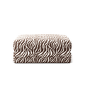 LUNA - Pouf - Chenille Jacquard Zebra Brown White