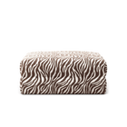 LUNA - Pouf - Chenille Jacquard Zebra Brown White