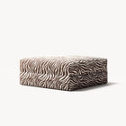 LUNA - Pouf - Chenille Jacquard Zebra Brown White