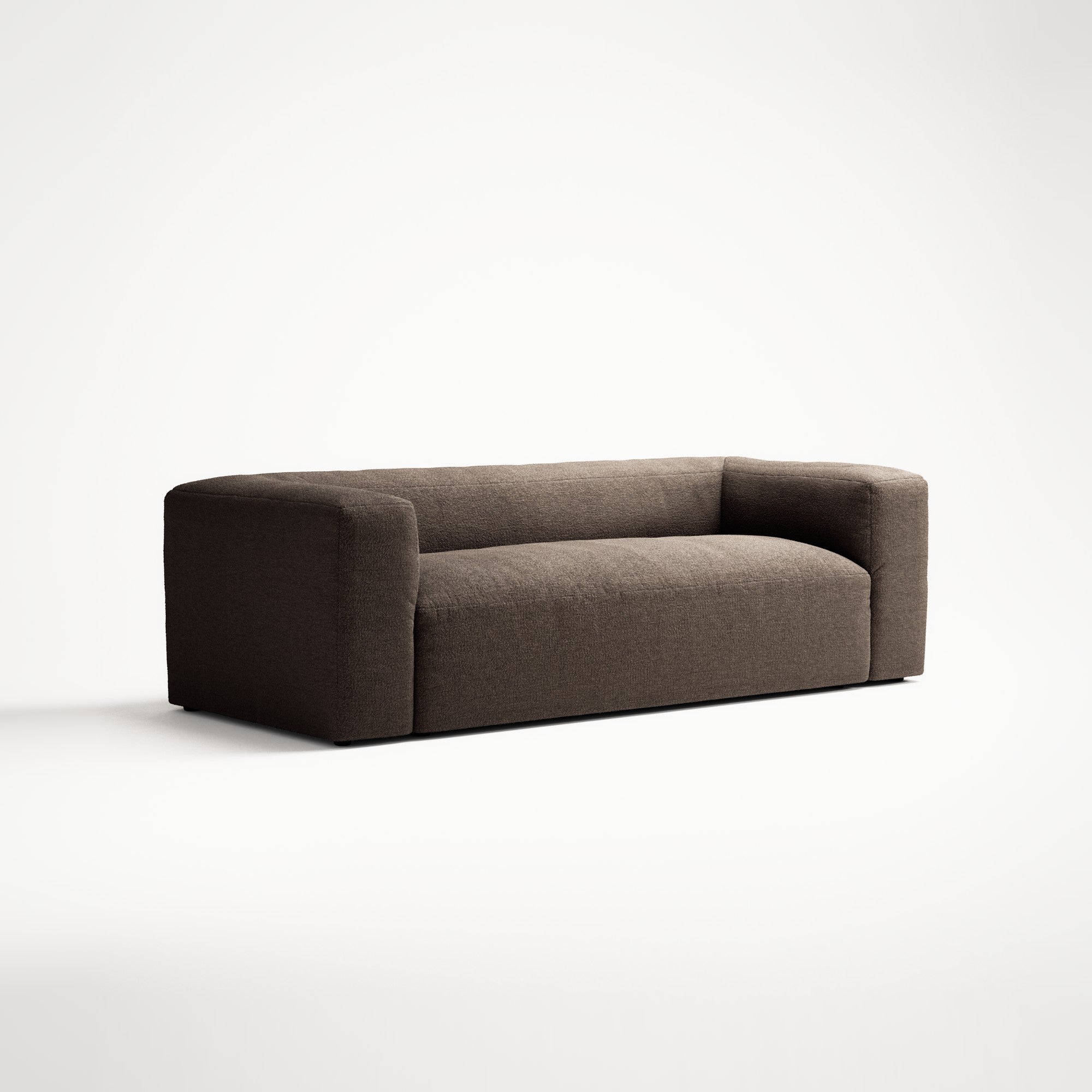 MONOLITH - 2 Seat - Glint Bouclé Dark Brown