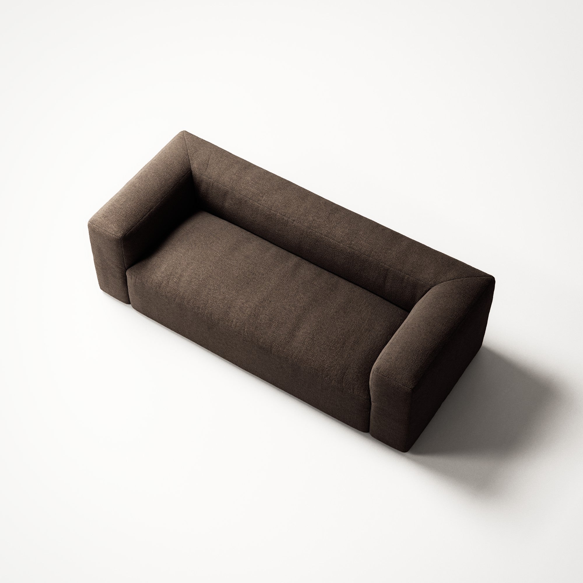 MONOLITH - 2 Seat - Glint Bouclé Dark Brown