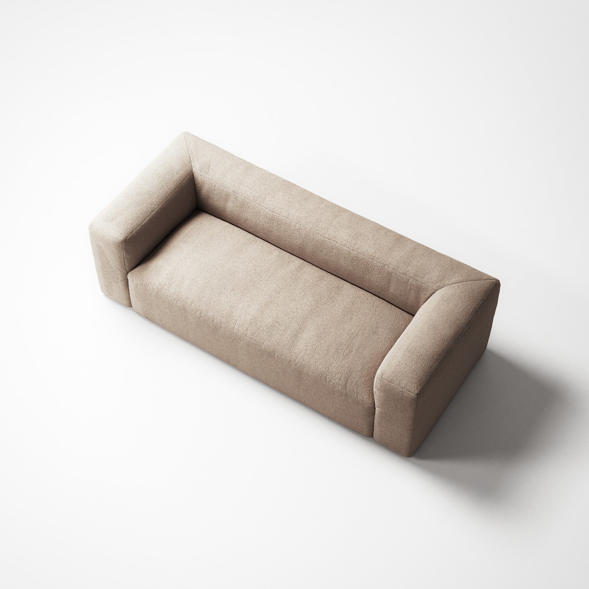 MONOLITH - 2 Seat - Glint Bouclé Chalk Pink