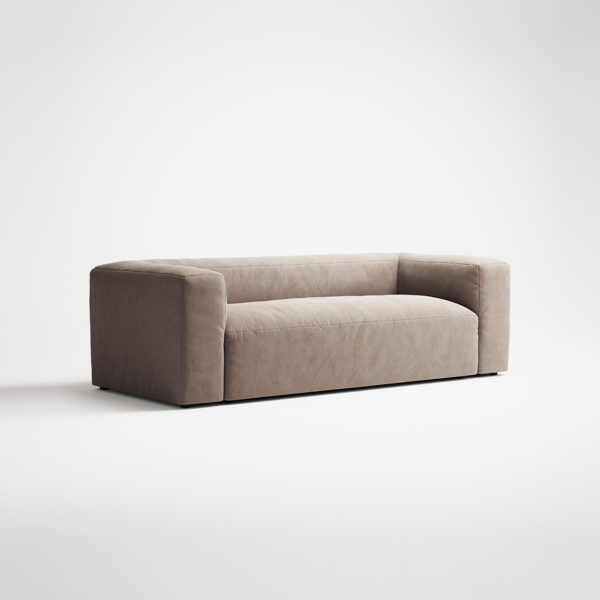 MONOLITH - 2 Seat - Soft Matte Velvet Warm Beige
