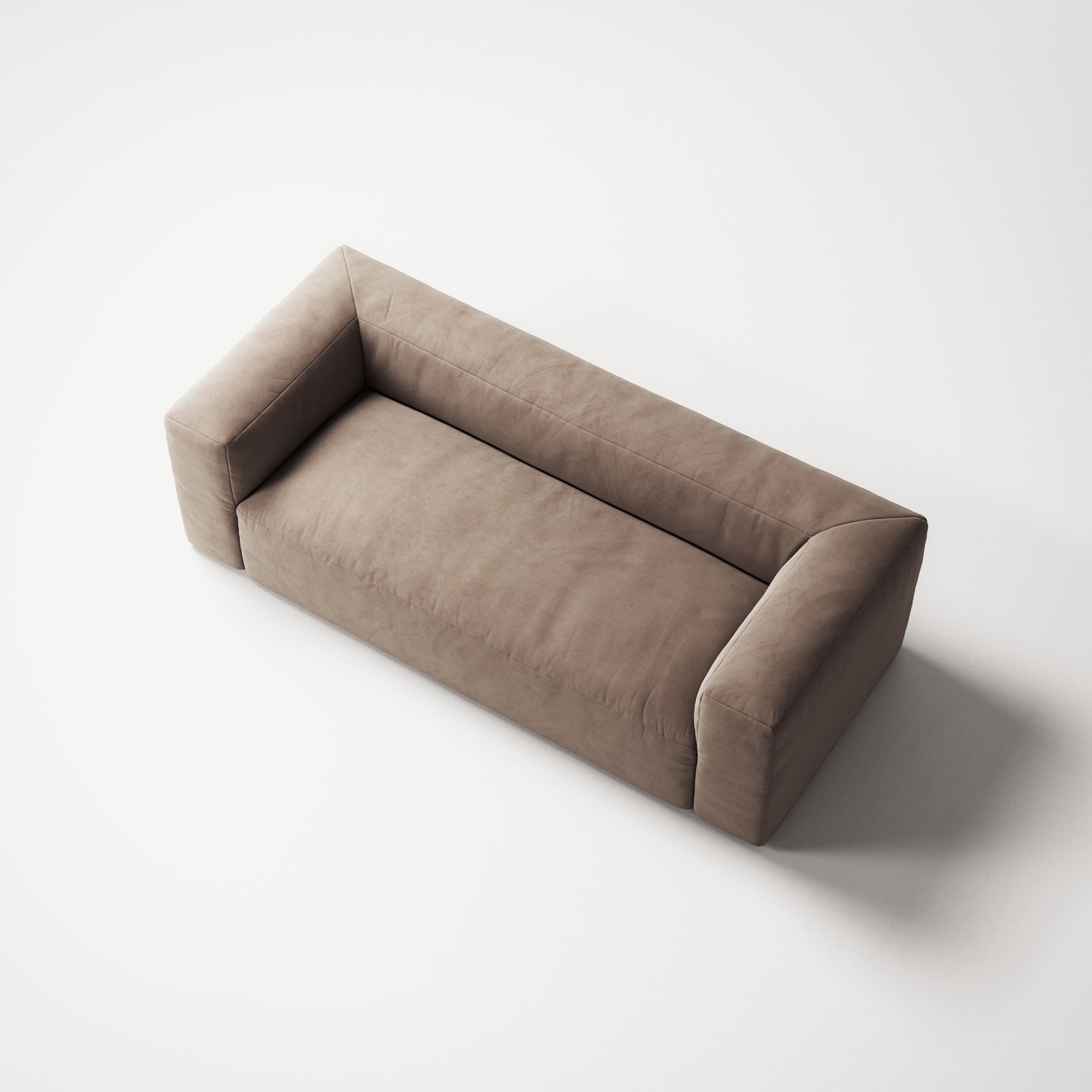MONOLITH - 2 Seat - Soft Matte Velvet Warm Beige