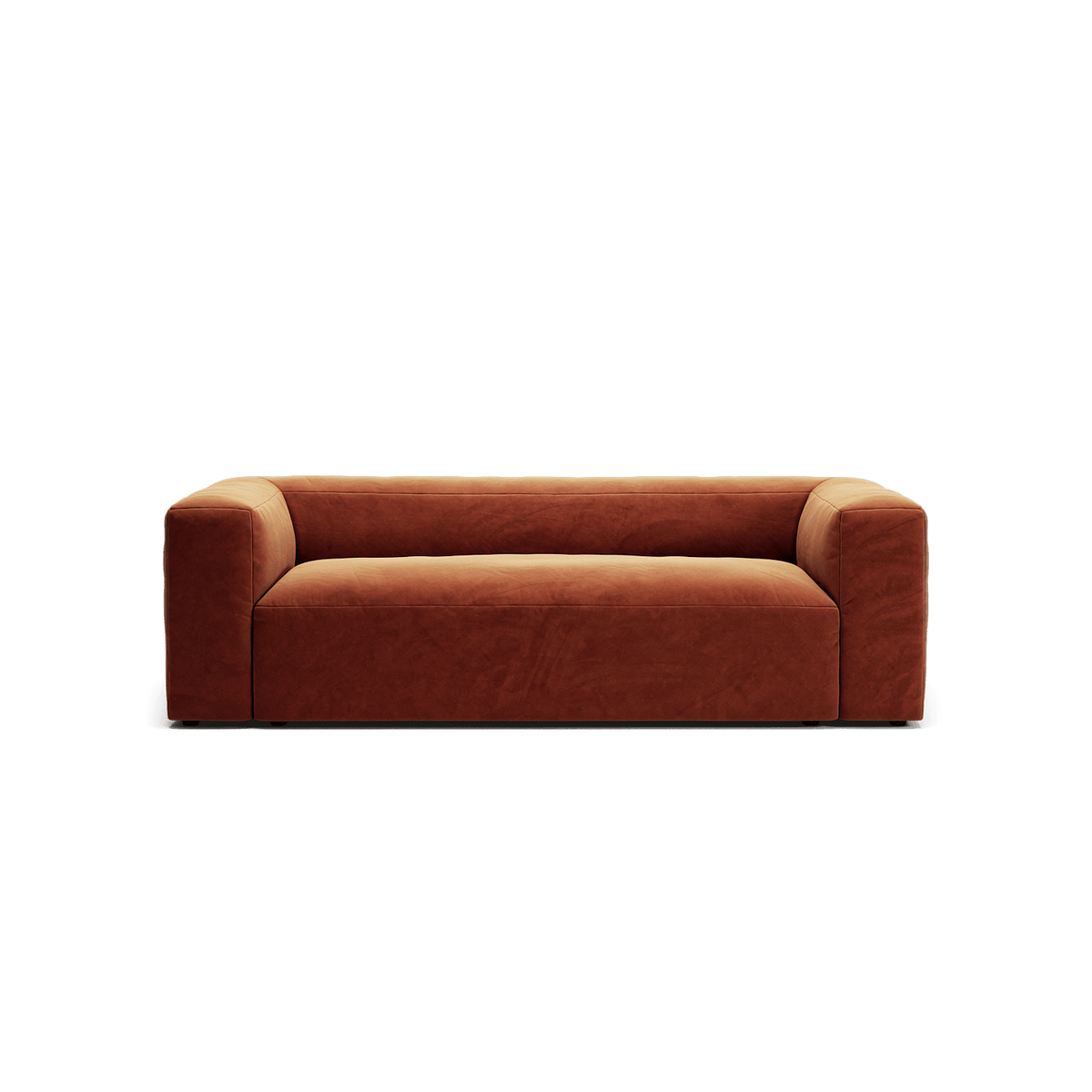 MONOLITH - 2 Seat - Soft Matte Velvet Rust Orange