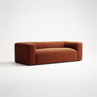 MONOLITH - 2 Seat - Soft Matte Velvet Rust Orange