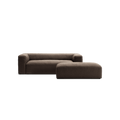 MONOLITH - 2 Seater with Pouf - Glint Bouclé Dark Brown