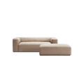 MONOLITH - 2 Seater with Pouf - Glint Bouclé Chalk Pink