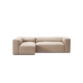 MONOLITH - 3 Seater with Chaise Lounge - Left - Glint Bouclé Chalk Pink