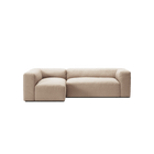 MONOLITH - 3 Seater with Chaise Lounge - Left - Glint Bouclé Chalk Pink