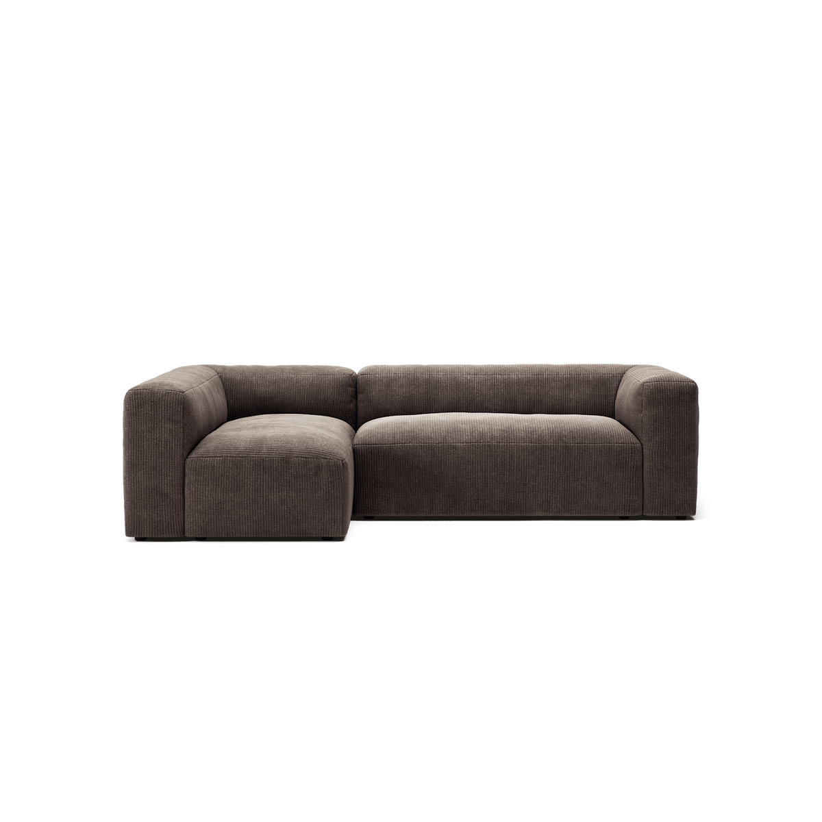 MONOLITH - 3 Seater with Chaise Lounge - Left - Bold Corduroy Dark Brown