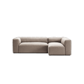 MONOLITH - 3 Seater with Chaise Lounge - Right - Micro Chenille Stone Beige