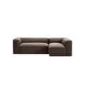 MONOLITH - 3 Seater with Chaise Lounge - Right - Glint Bouclé Dark Brown