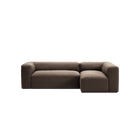 MONOLITH - 3 Seater with Chaise Lounge - Right - Glint Bouclé Dark Brown