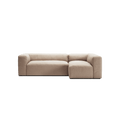 MONOLITH - 3 Seater with Chaise Lounge - Right - Glint Bouclé Chalk Pink