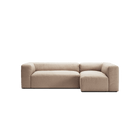 MONOLITH - 3 Seater with Chaise Lounge - Right - Glint Bouclé Chalk Pink