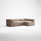 MONOLITH - 3 Seater with Chaise Lounge - Right - Glint Bouclé Chalk Pink