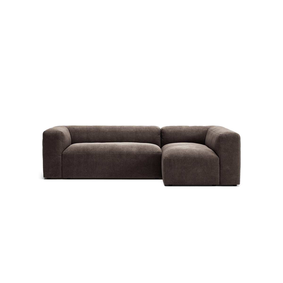 MONOLITH - 3 Seater with Chaise Lounge - Right - Bold Corduroy Dark Brown