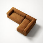 MONOLITH - 3 Seater with Chaise Lounge - Right - Bold Corduroy Burnt Orange