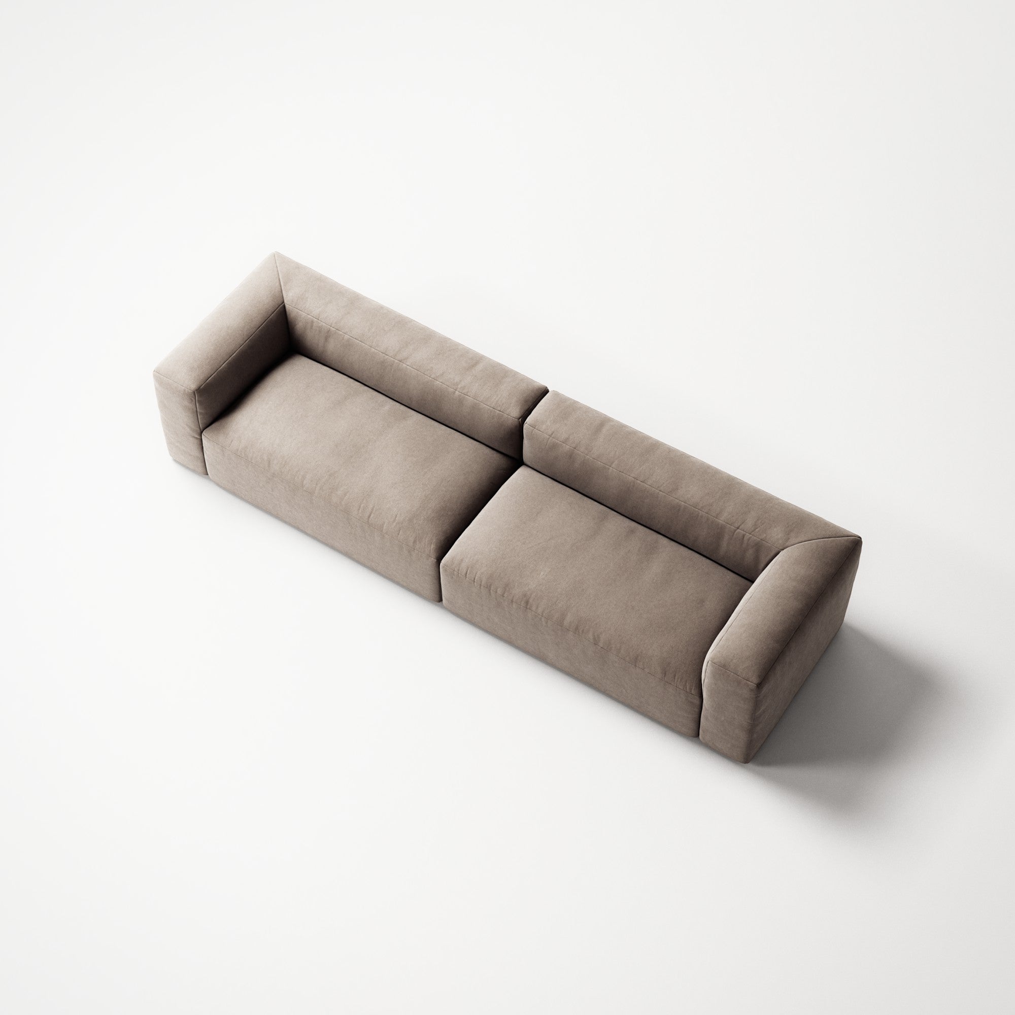 MONOLITH - 4 Seat - Micro Chenille Stone Beige