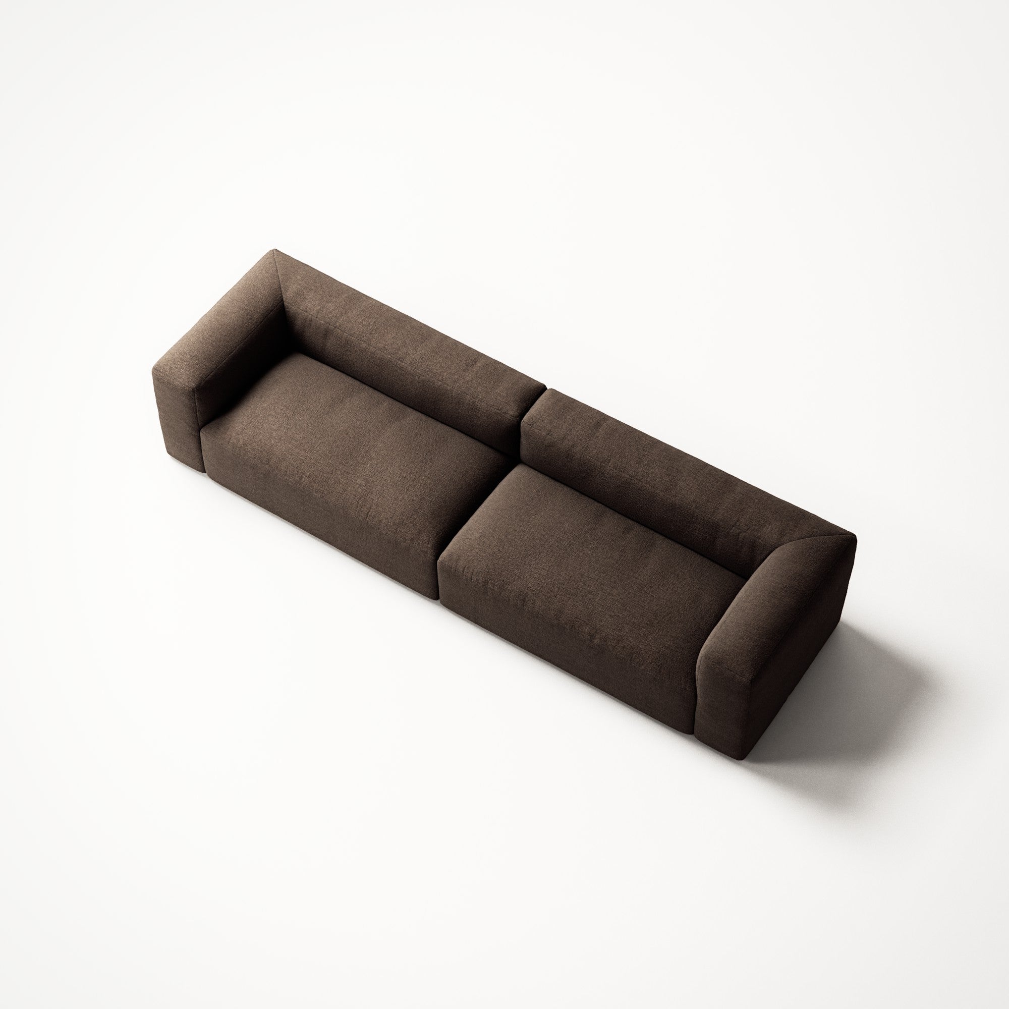 MONOLITH - 4 Seat - Glint Bouclé Dark Brown