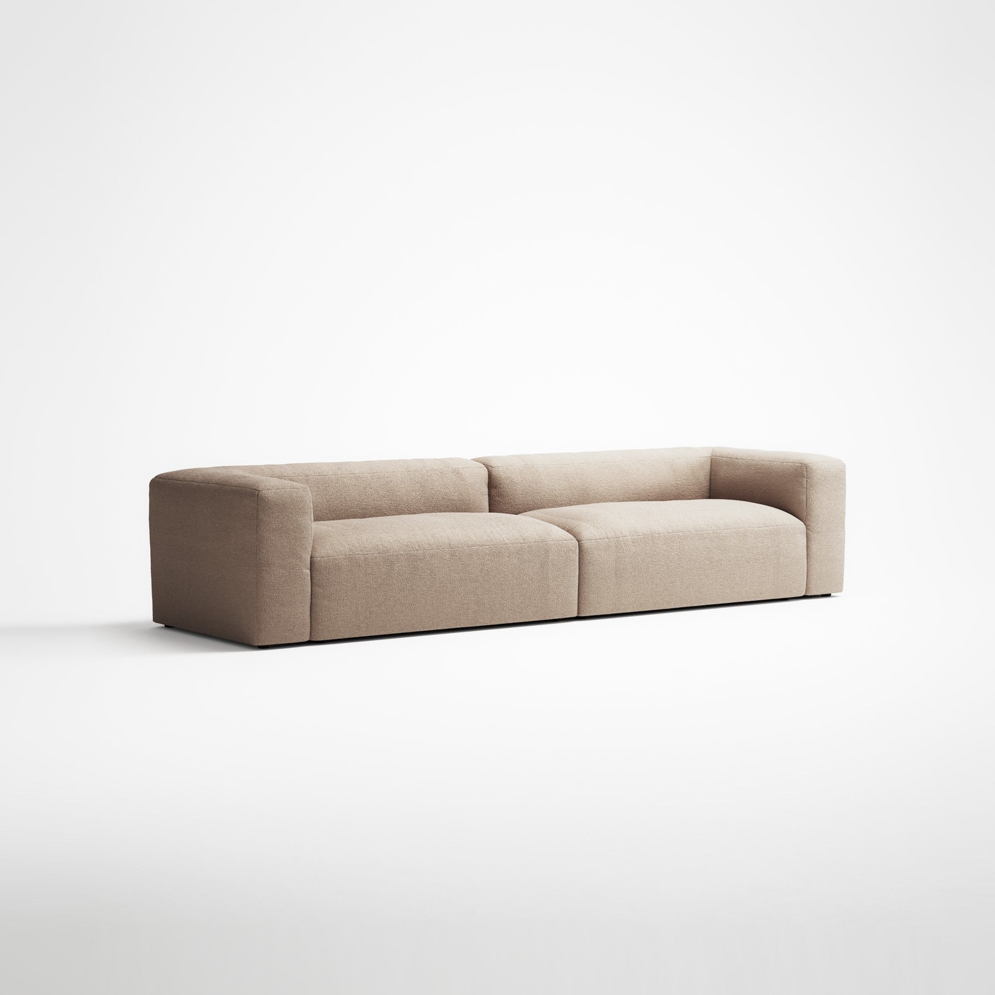 MONOLITH - 4 Seat - Glint Bouclé Chalk Pink