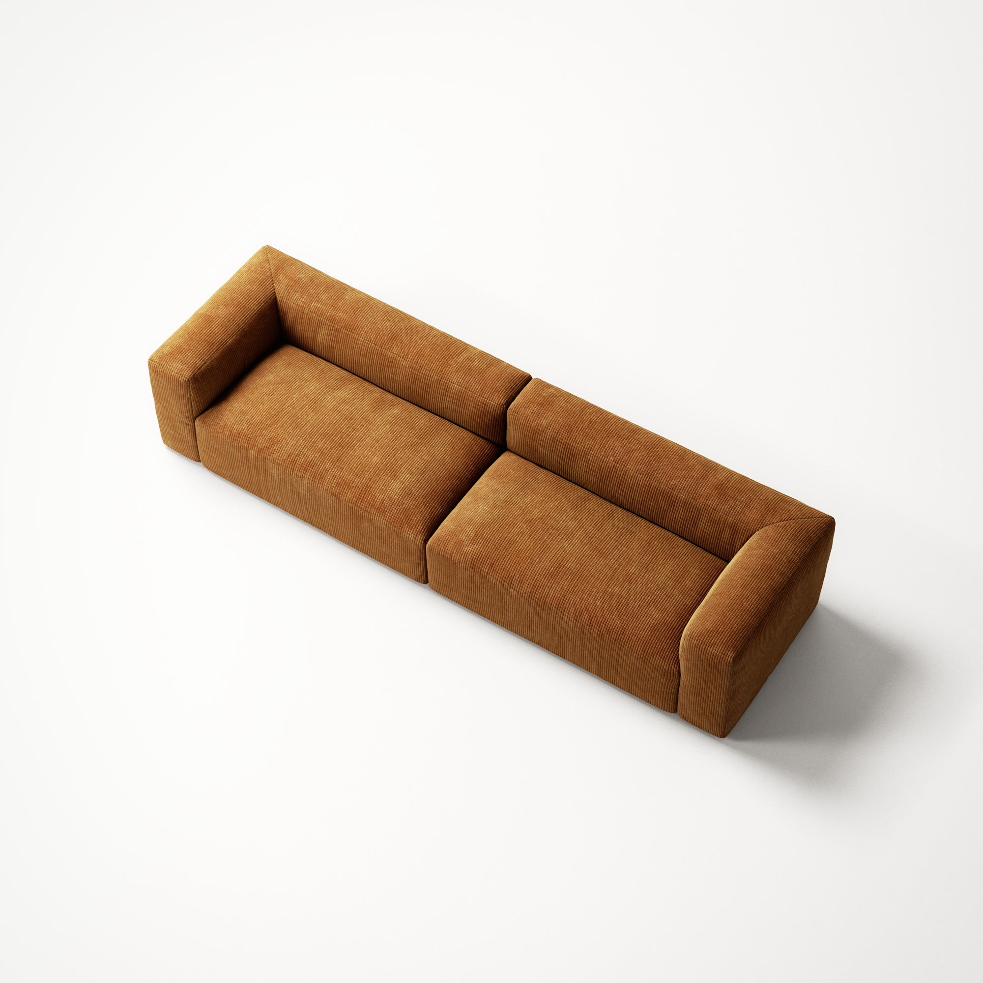 MONOLITH - 4 Seat - Bold Corduroy Burnt Orange
