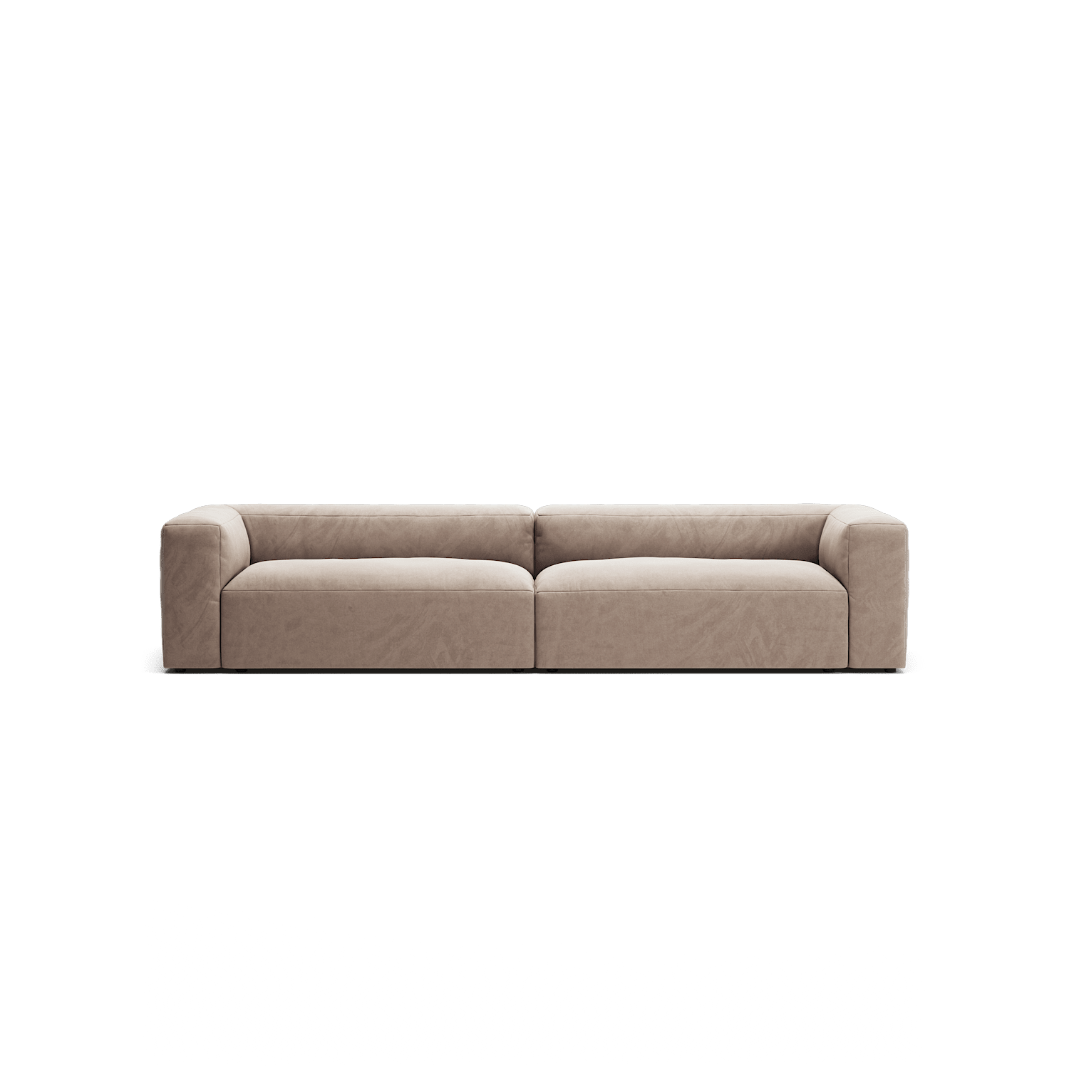 MONOLITH - 4 Seat - Soft Matte Velvet Warm Beige