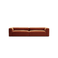 MONOLITH - 4 Seat - Soft Matte Velvet Rust Orange