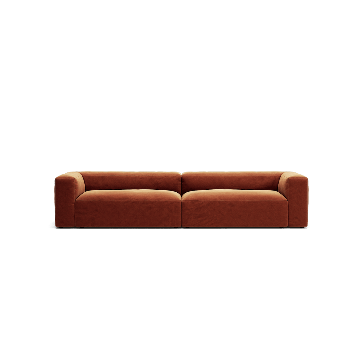 MONOLITH - 4 Seat - Soft Matte Velvet Rust Orange