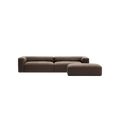 MONOLITH - 4 Seater with Pouf - Glint Bouclé Dark Brown