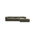 MONOLITH - 4 Seater with Pouf - Bold Corduroy Moss Green