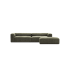 MONOLITH - 4 Seater with Pouf - Bold Corduroy Moss Green