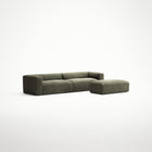 MONOLITH - 4 Seater with Pouf - Bold Corduroy Moss Green