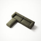 MONOLITH - 4 Seater with Pouf - Bold Corduroy Moss Green