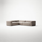 MONOLITH - 5 Seat Corner - Left - Micro Chenille Stone Beige