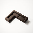MONOLITH - 5 Seat Corner - Left - Glint Bouclé Dark Brown