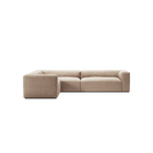 MONOLITH - 5 Seat Corner - Left - Glint Bouclé Chalk Pink