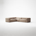 MONOLITH - 5 Seat Corner - Left - Glint Bouclé Chalk Pink