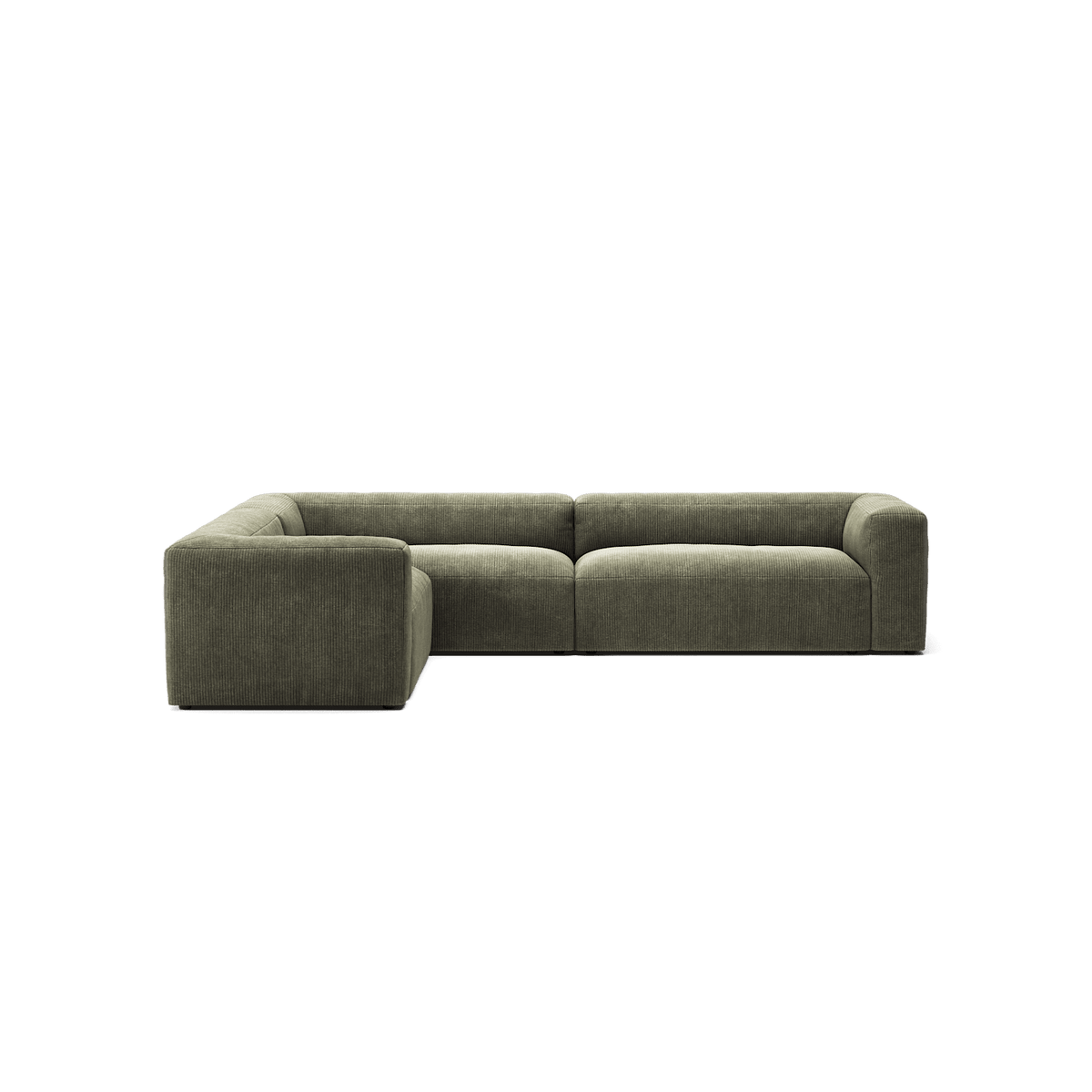 MONOLITH - 5 Seat Corner - Left - Bold Corduroy Moss Green