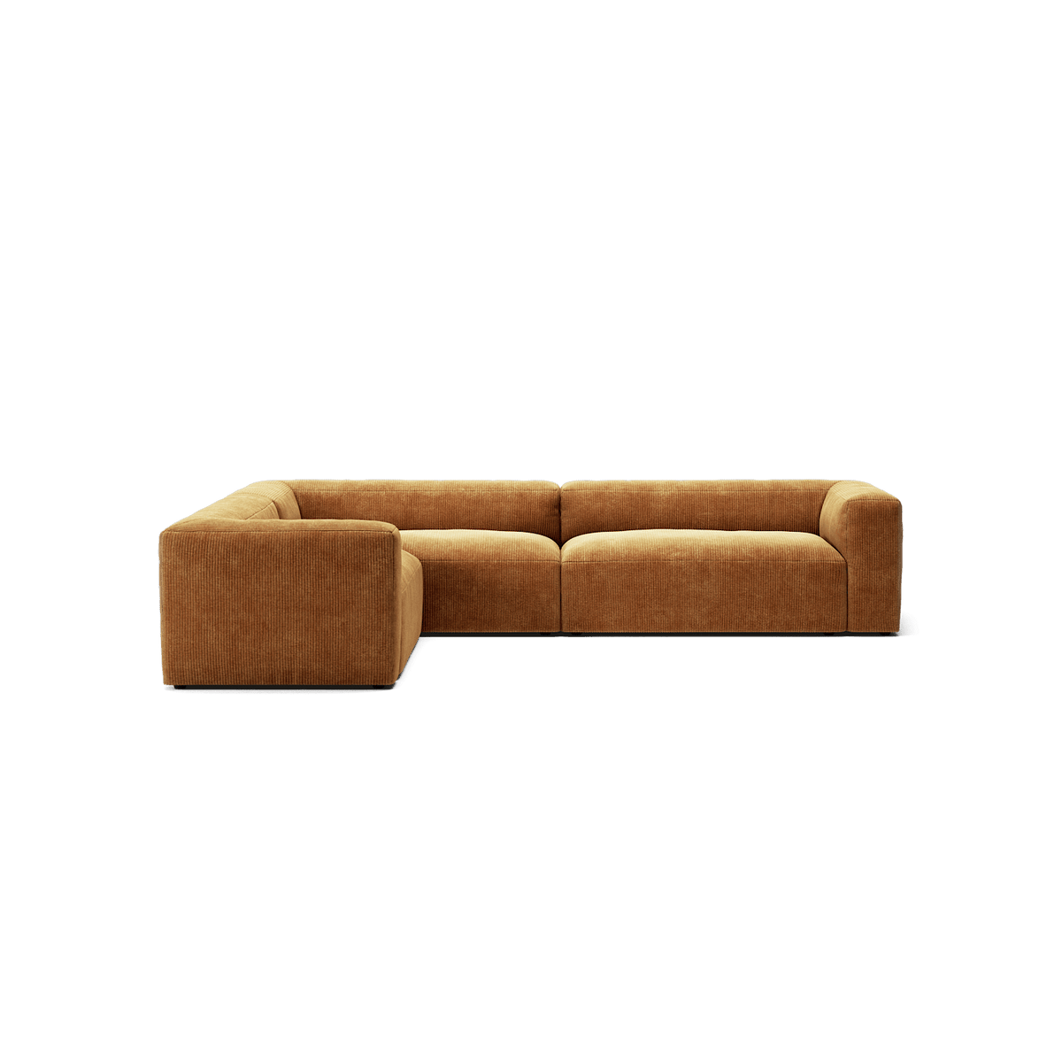 MONOLITH - 5 Seat Corner - Left - Bold Corduroy Burnt Orange