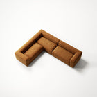 MONOLITH - 5 Seat Corner - Left - Bold Corduroy Burnt Orange
