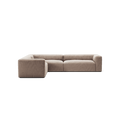 MONOLITH - 5 Seat Corner - Left - Soft Matte Velvet Warm Beige