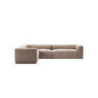 MONOLITH - 5 Seat Corner - Left - Soft Matte Velvet Warm Beige